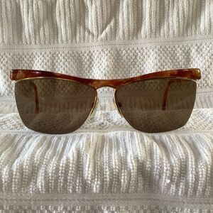 vintage safilo mizar/n 19Q sunglasses tortoiseshell frame brown gold